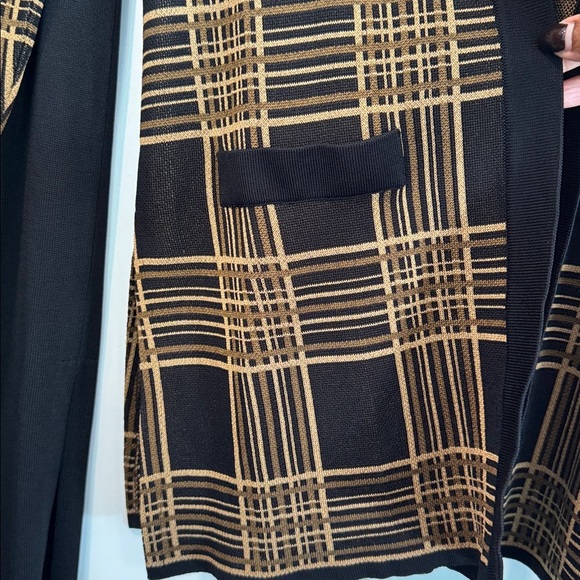 Misook 2PC Black Maxi Skirt & Plaid Cardigan Size Small - Picture 5 of 10